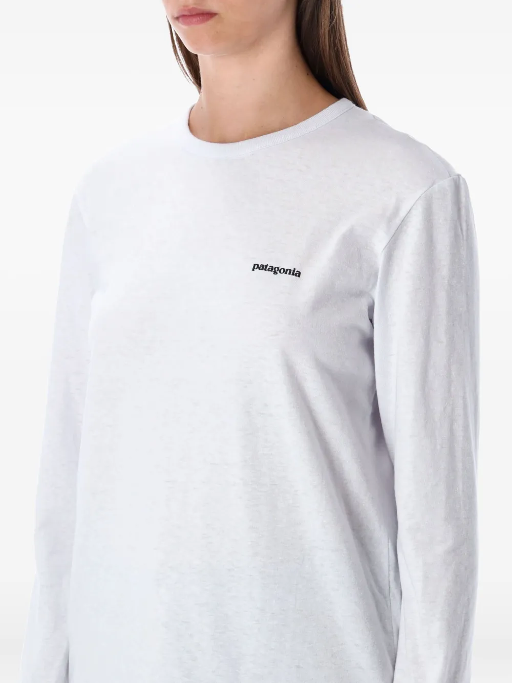 Patagonia Long-sleeved Logo T-shirt In White