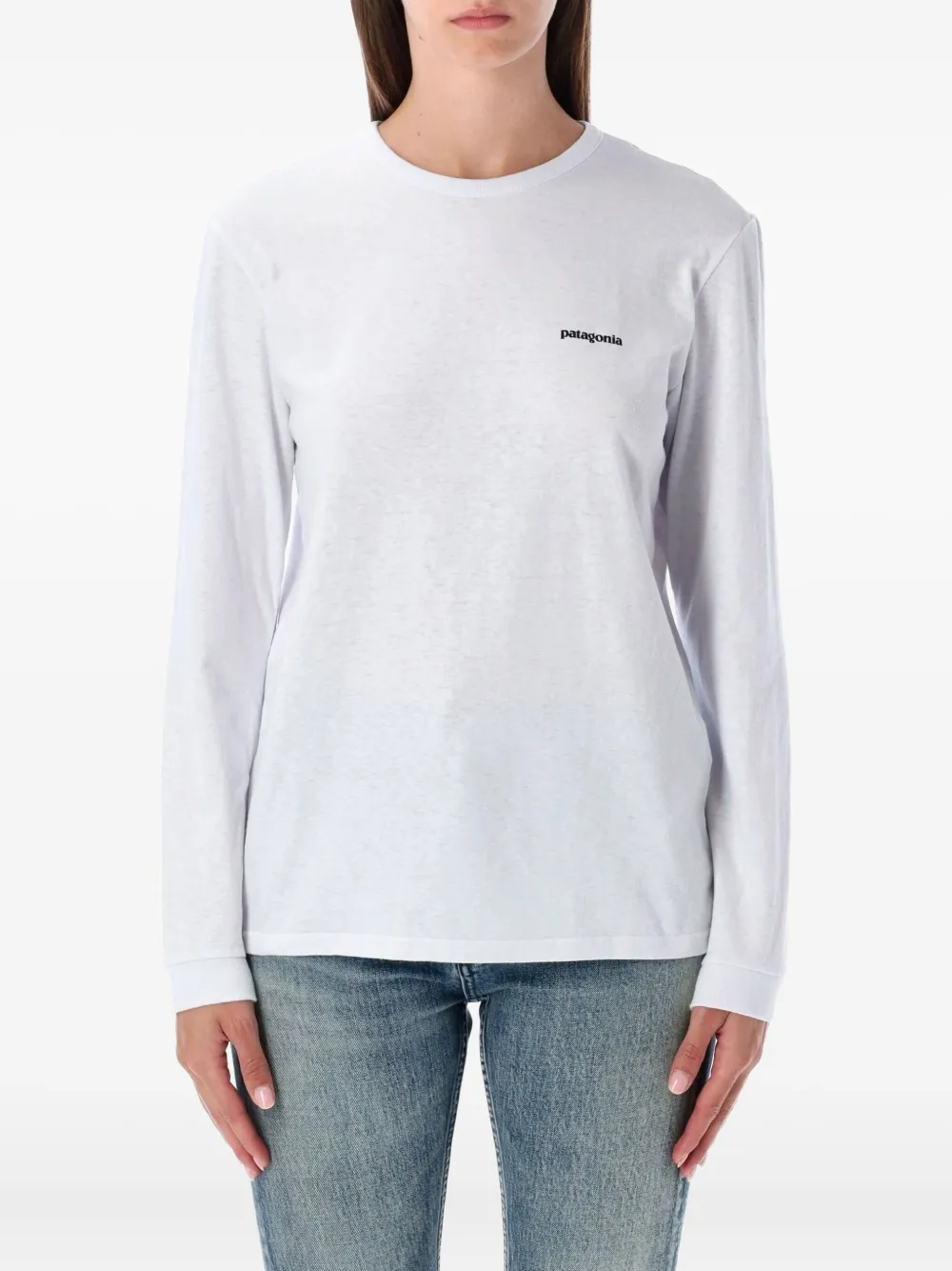 Patagonia long-sleeved logo T-shirt | White | Image 1