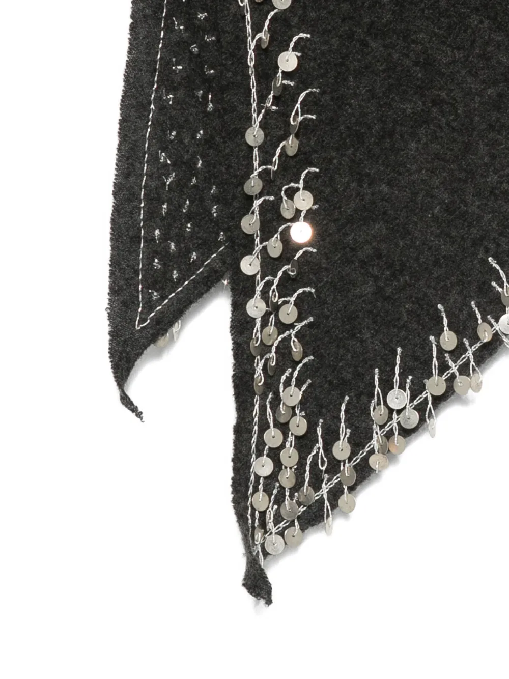 Faliero Sarti Sjaal verfraaid met pailletten Grijs
