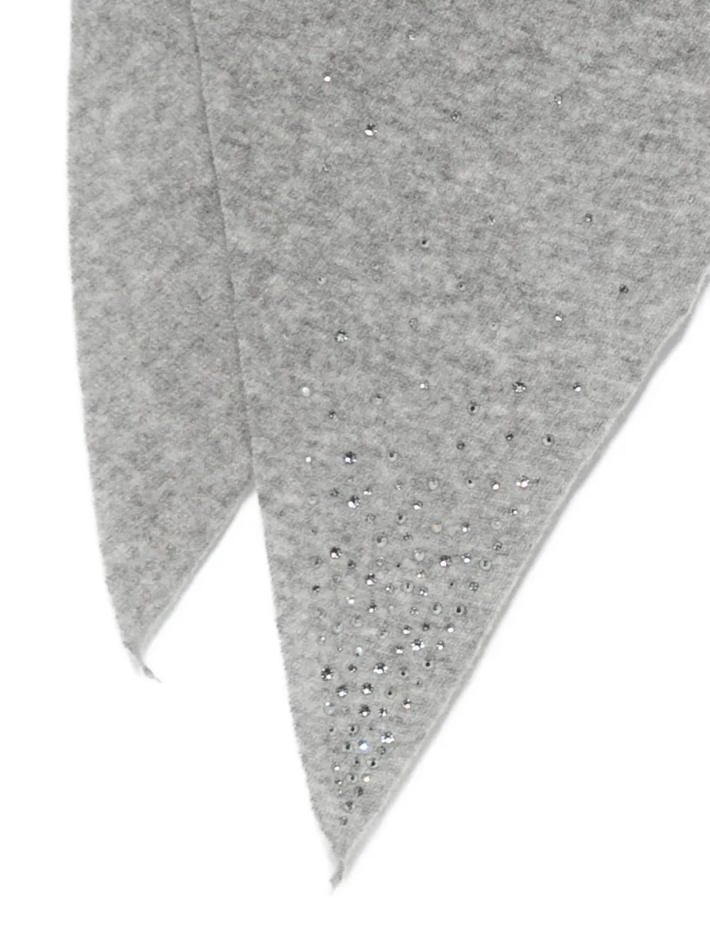 Faliero Sarti Kasjmier sjaal verfraaid met kristallen Grijs