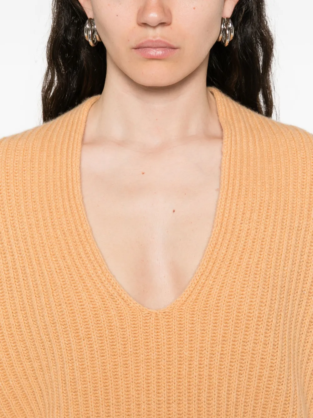 Forte Trui met V-hals Beige