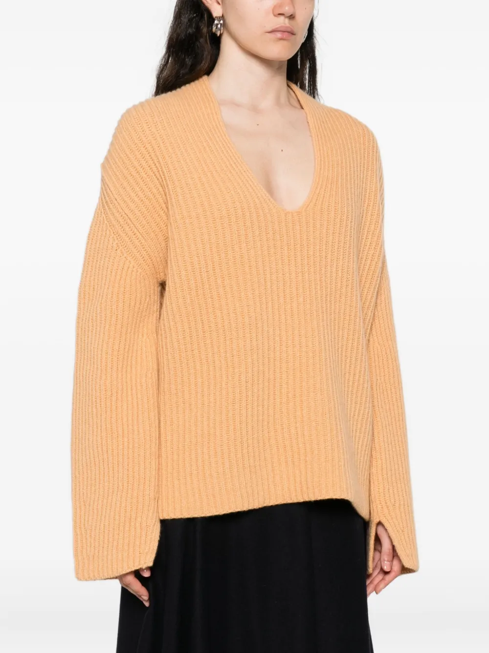 Forte Trui met V-hals Beige