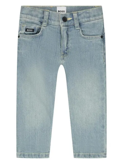 BOSS Kidswear logo-patch jeans