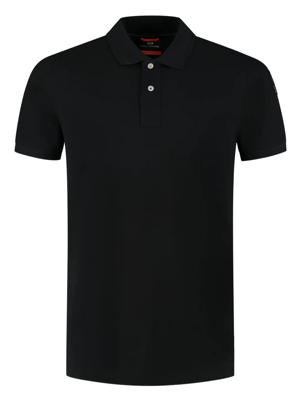 Parajumpers logo-patch polo shirt | Black | Image 1