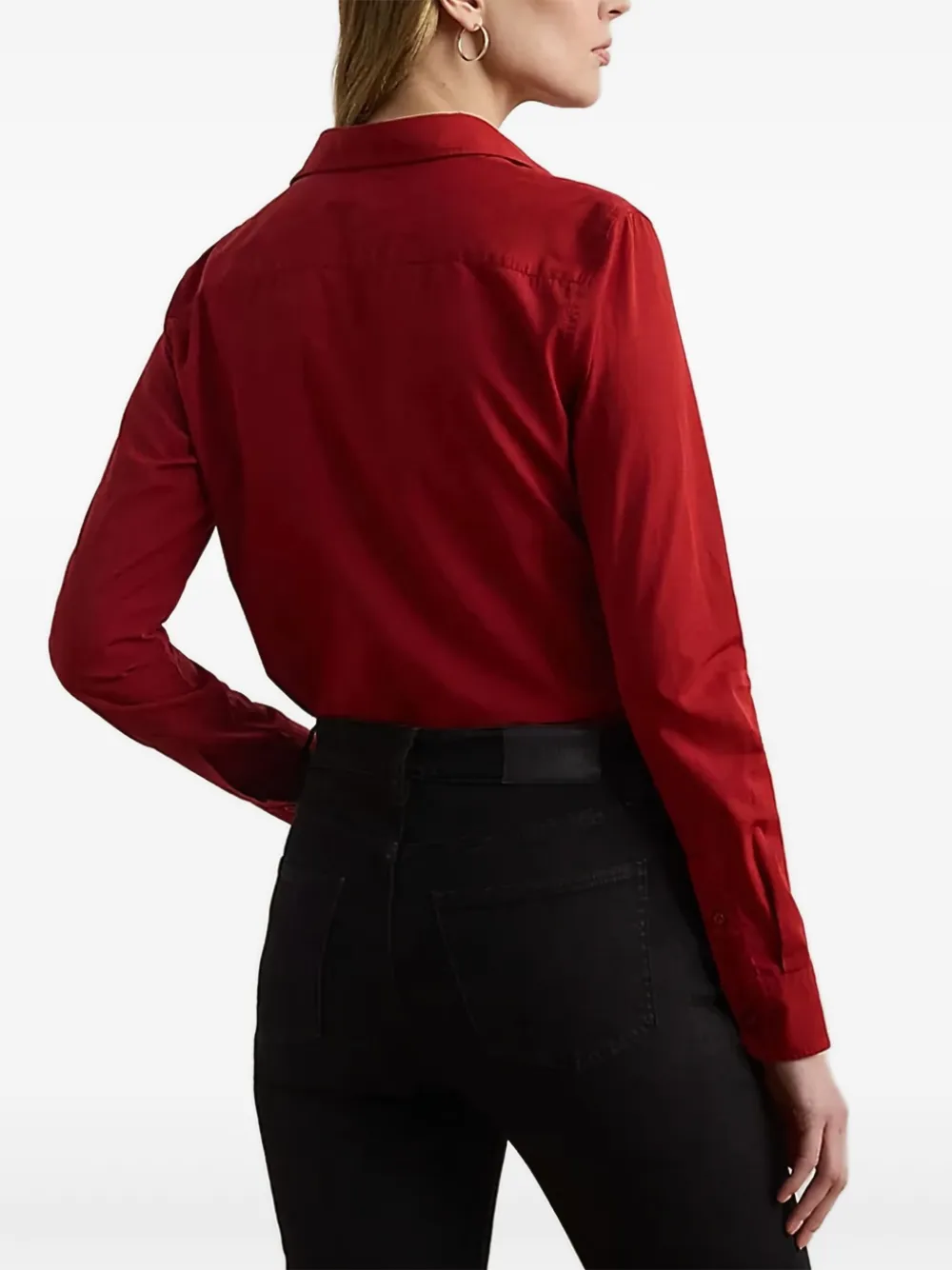 Lauren Ralph Lauren Katoenen blouse met geborduurd logo Rood
