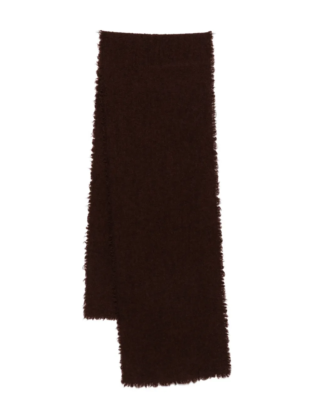 Faliero Sarti frayed-trim scarf | Brown | Image 1