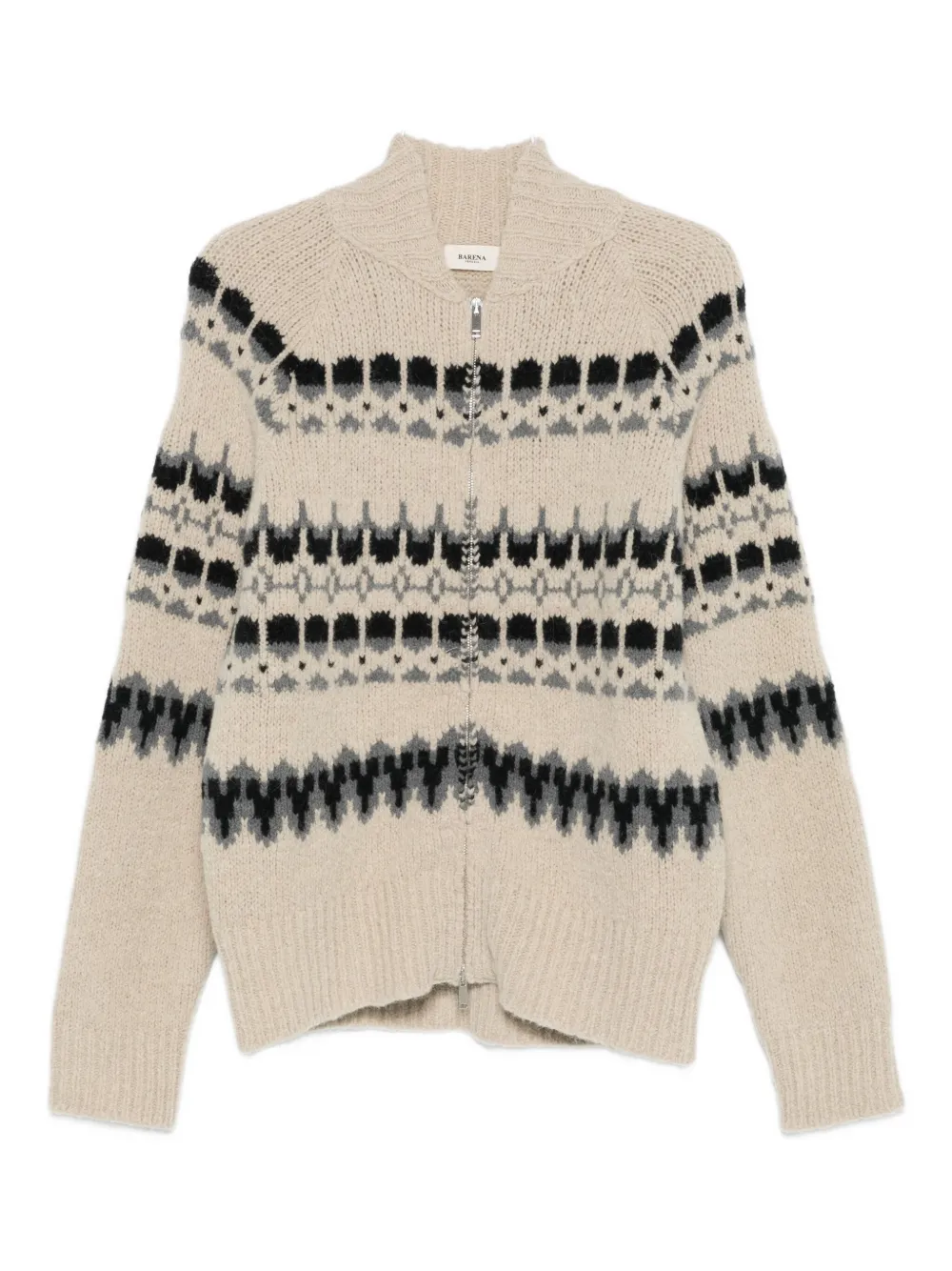 Barena Venezia Patterned Zip-up Cardigan In Animal Print