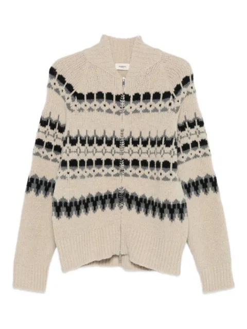 Barena patterned zip-up cardigan
