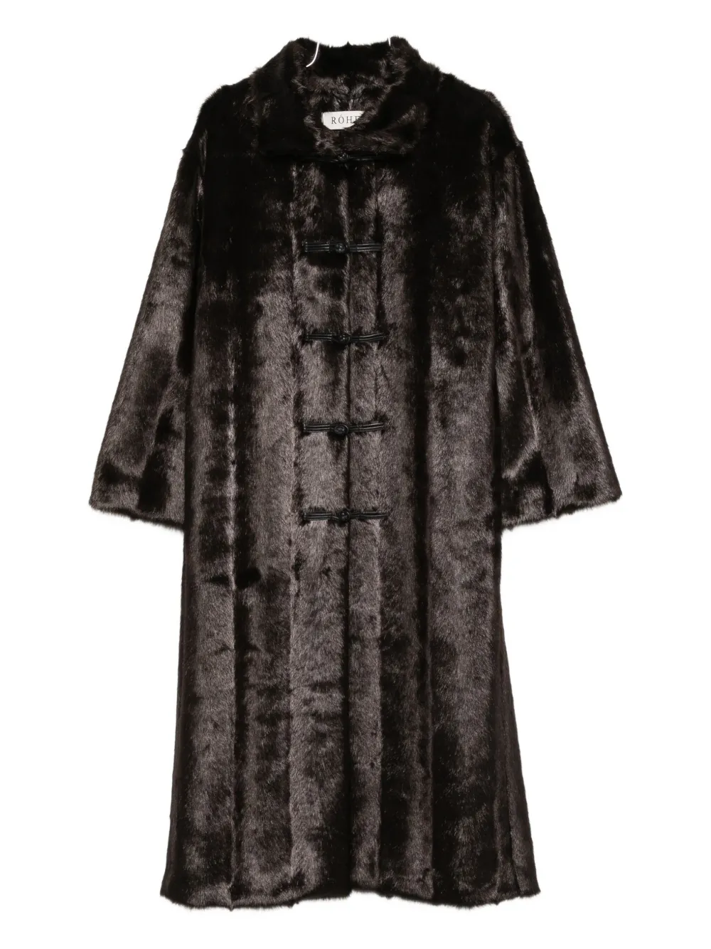 Róhe faux-fur buttoned coat | Brown | Image 1
