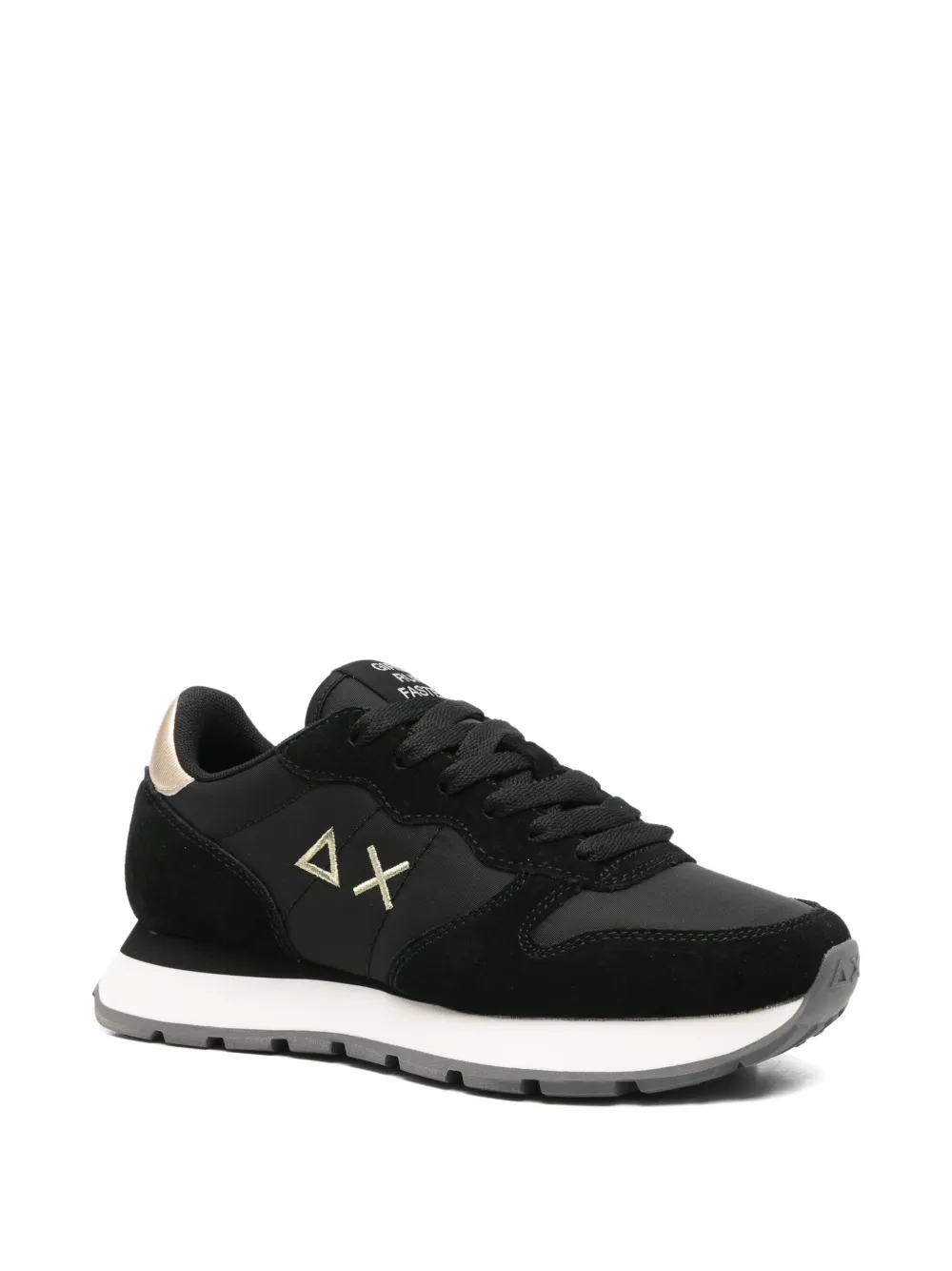 Sun 68 Appliqué-detail Sneakers In Black