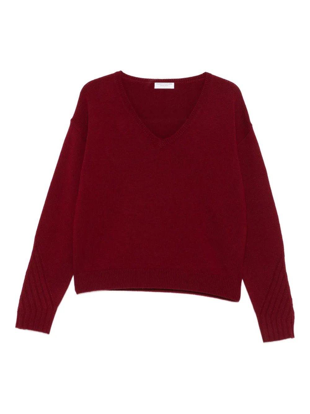 Majestic Filatures V-neck sweater - Rosso