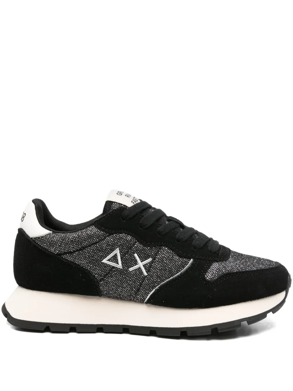 Sun 68 Ally Glitter Sneakers In Black