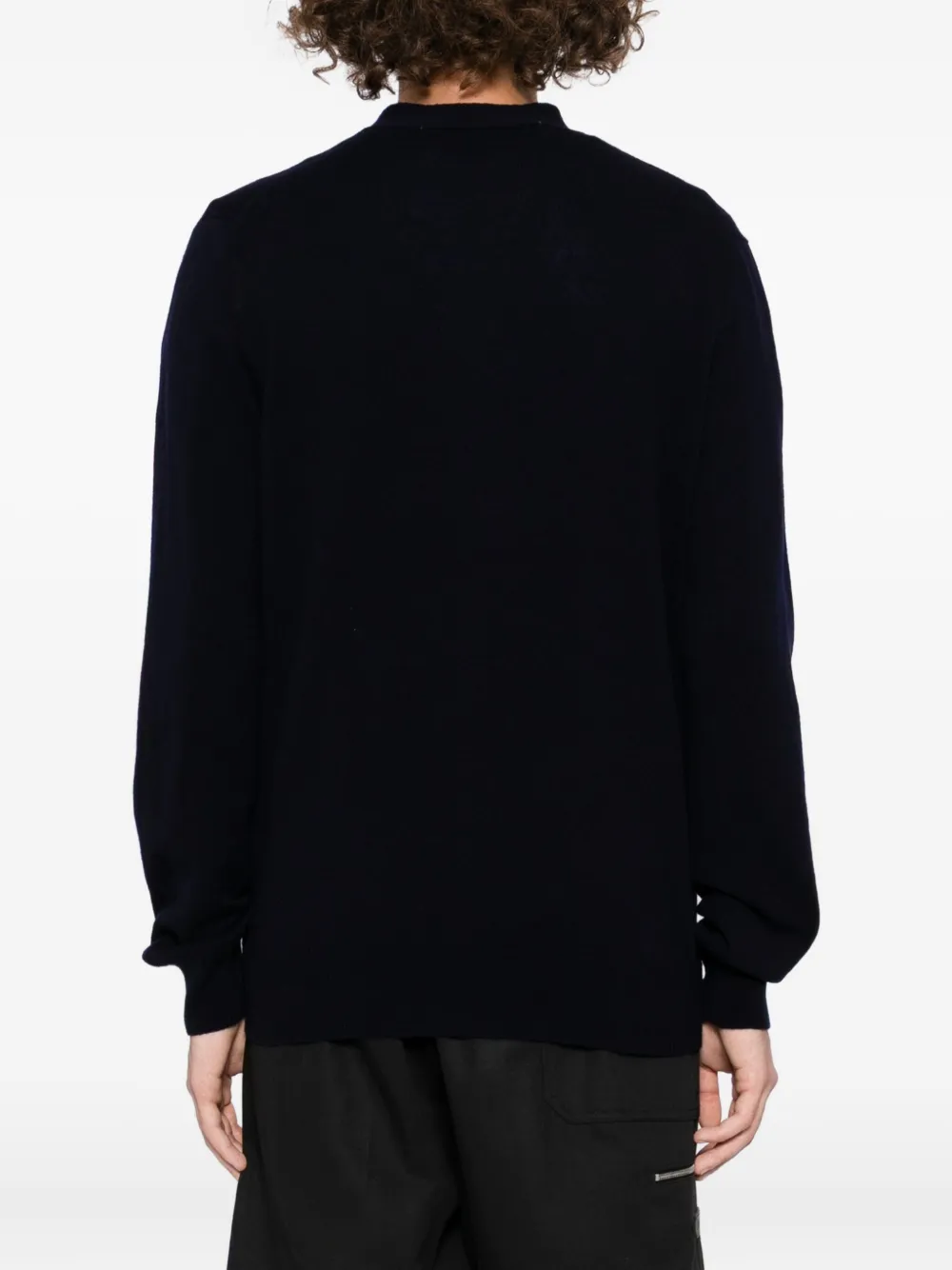 Comme Des Garçons Play Heart-embroidered Cardigan In Blue