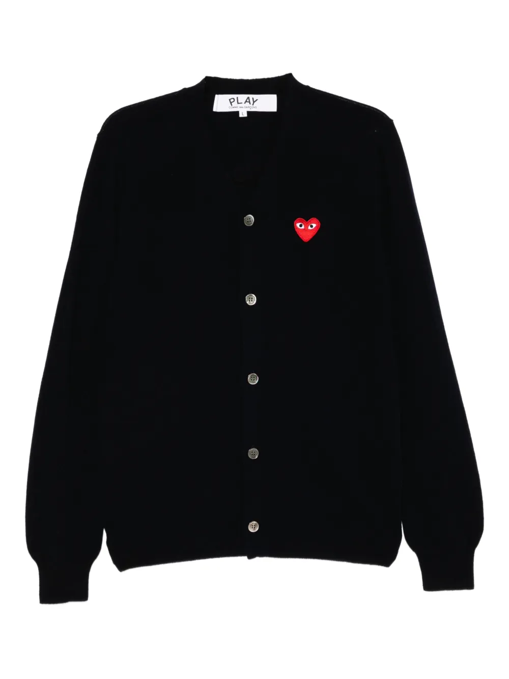 Comme Des Garçons Play Cardigan con ricamo - Blu