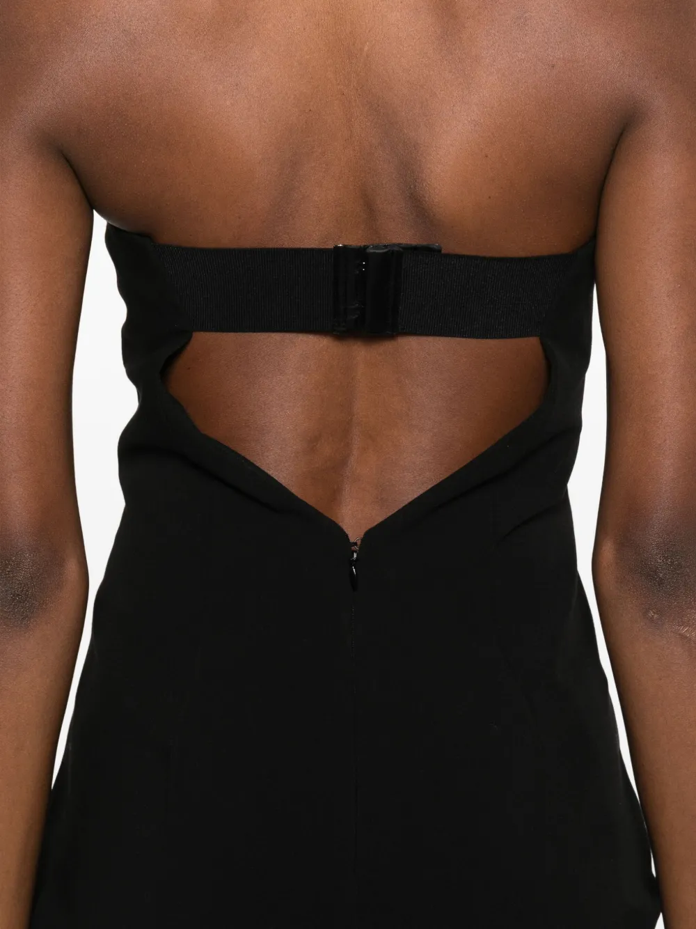 PINKO Strapless jumpsuit met split Zwart