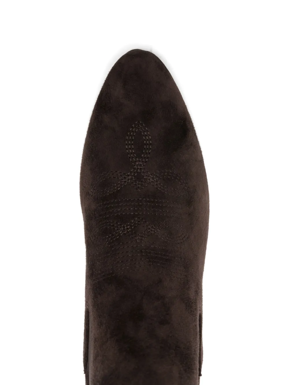 Twinset Suede Ankle Boots With Metallic Accent In Burgundy