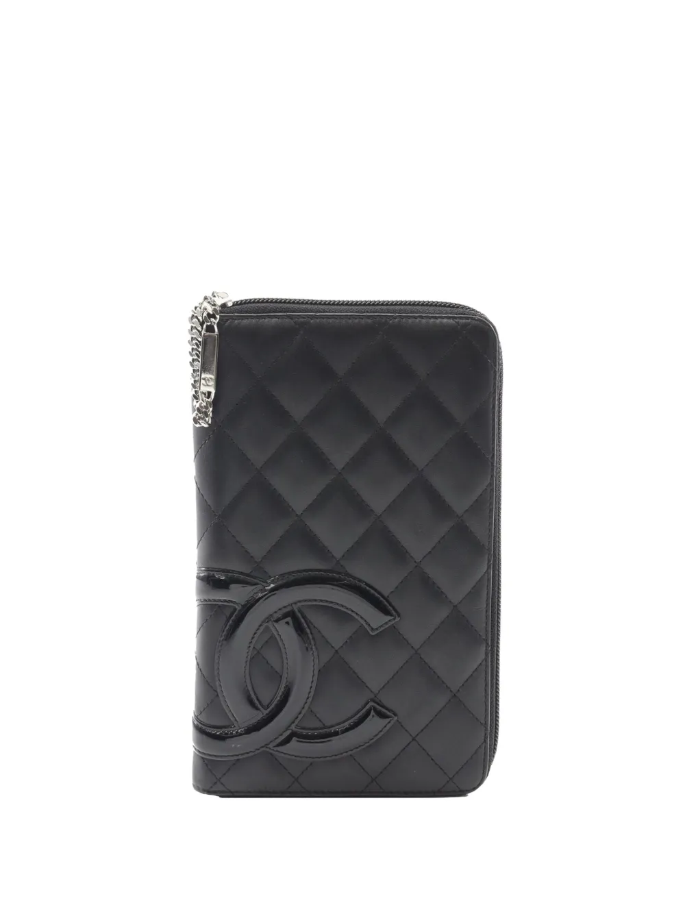 CHANEL Pre-Owned 2009-2010 ラムスキン カンボンライン ジッピー オーガナイザー ウォレット 長財布 - ブラック CHANEL Pre-Owned 2009-2010 ラムスキン カンボンライン ジッピー オーガナイザー ウォレット 長財布 - ブラック