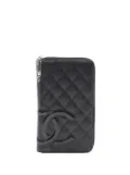 CHANEL Pre-Owned 2009-2010 Lambskin Cambon Ligne Zippy Organizer Wallet long wallets - Black