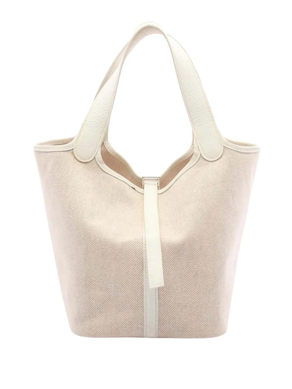 Hermès Pre-Owned 2004 Toile and Clemence Picotin 22 handbag | White | Image 1