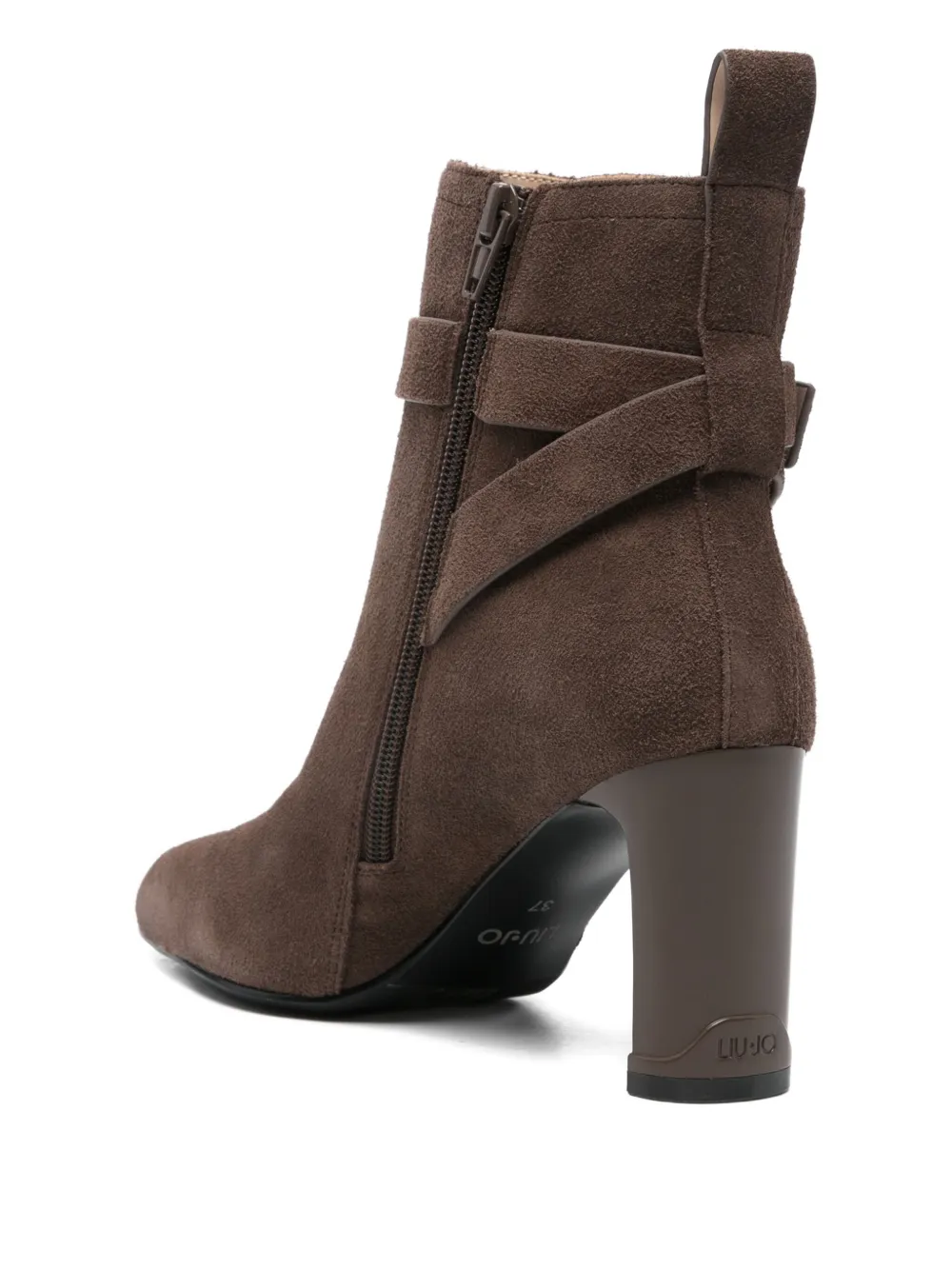 LIU JO 88mm suede ankle boots Bruin