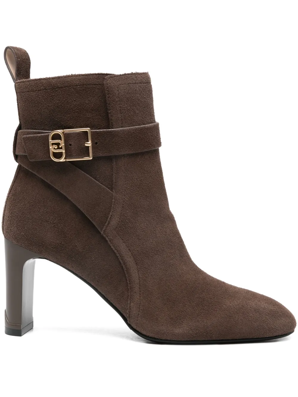 LIU JO 88mm suede ankle boots Bruin