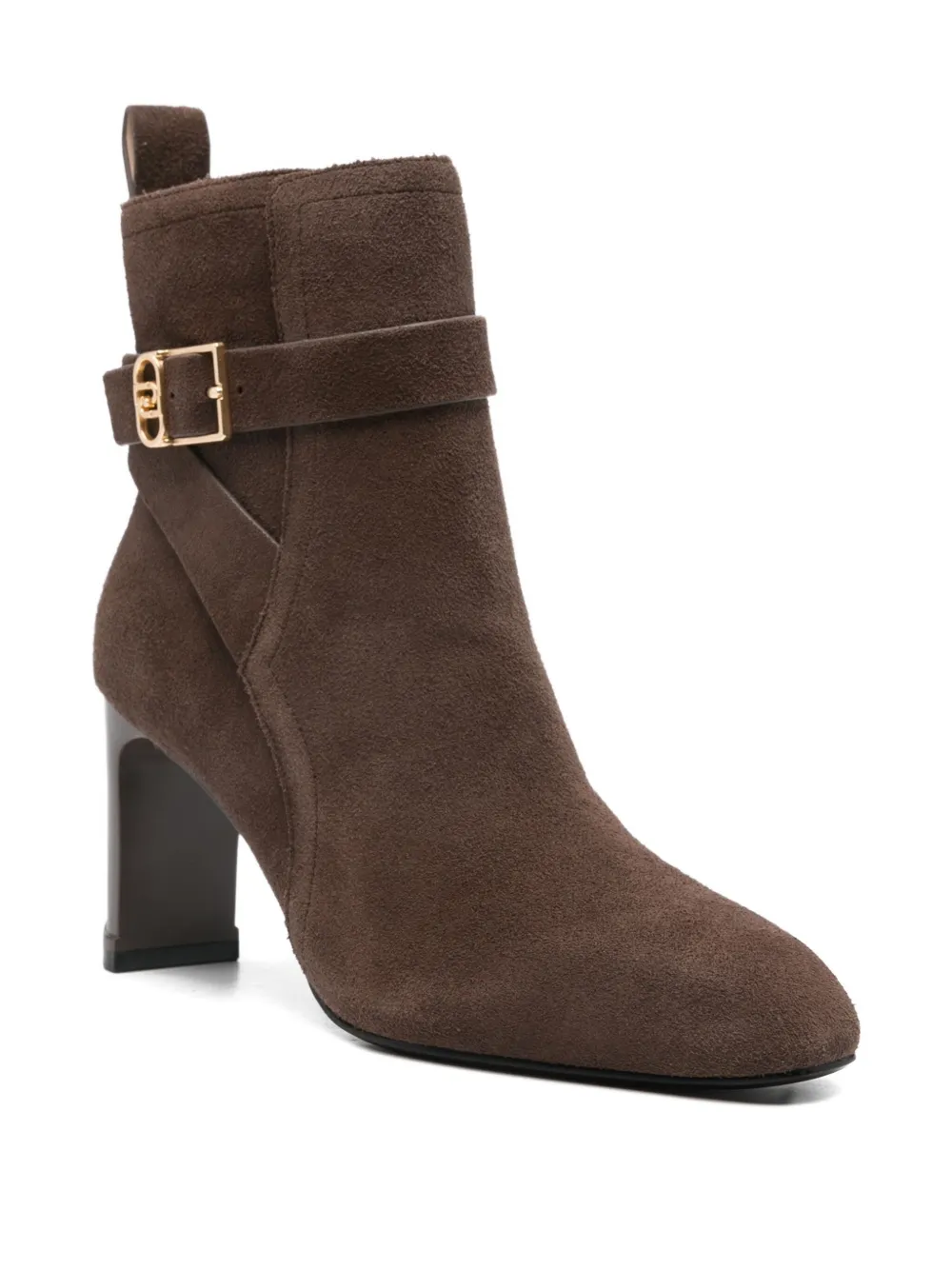 LIU JO 88mm suede ankle boots Bruin