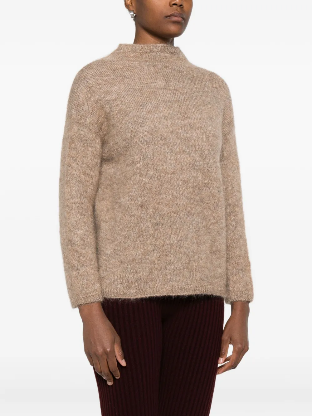 'S Max Mara Sweater met trechterhals Beige