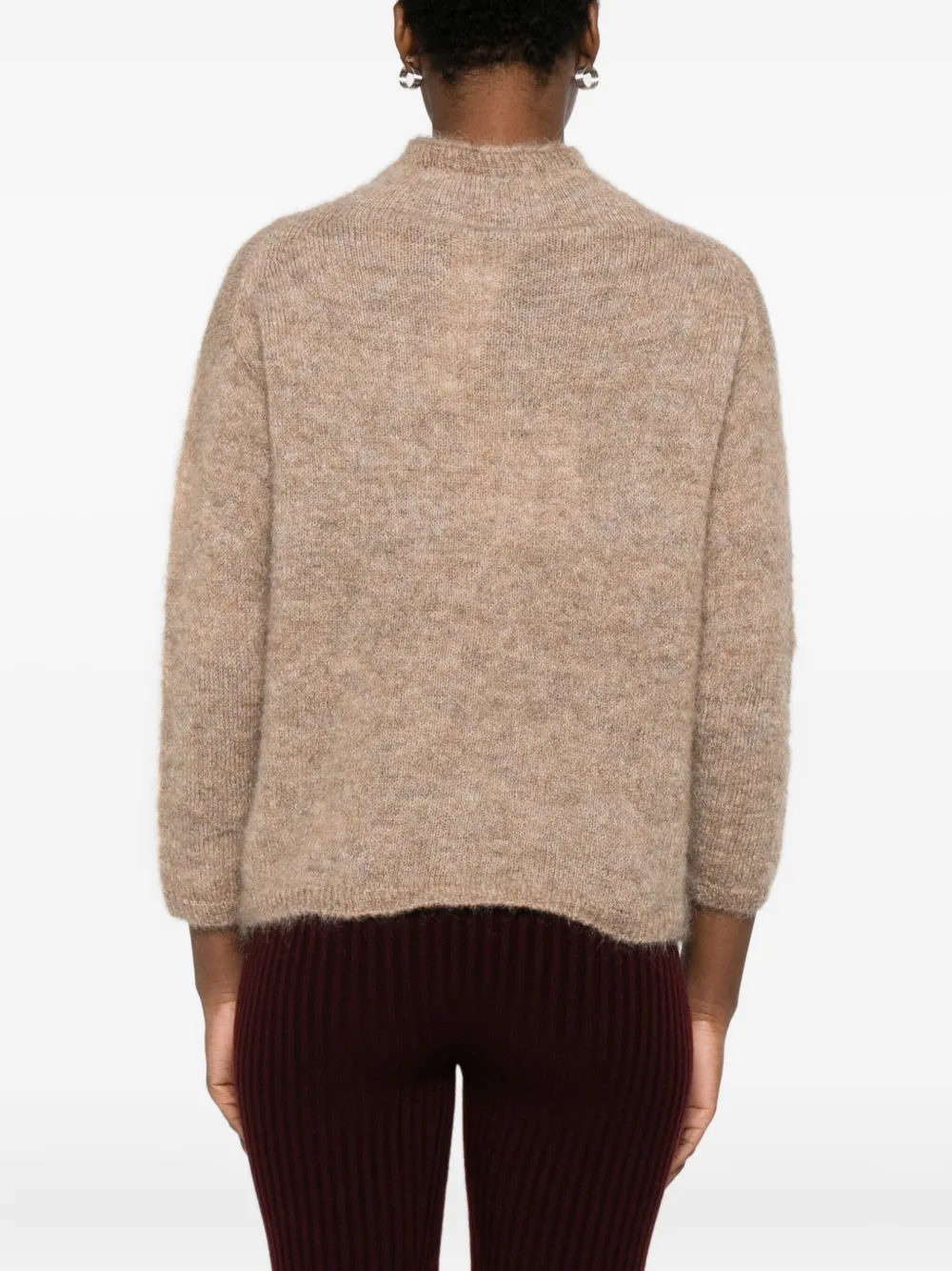'S Max Mara Sweater met trechterhals Beige