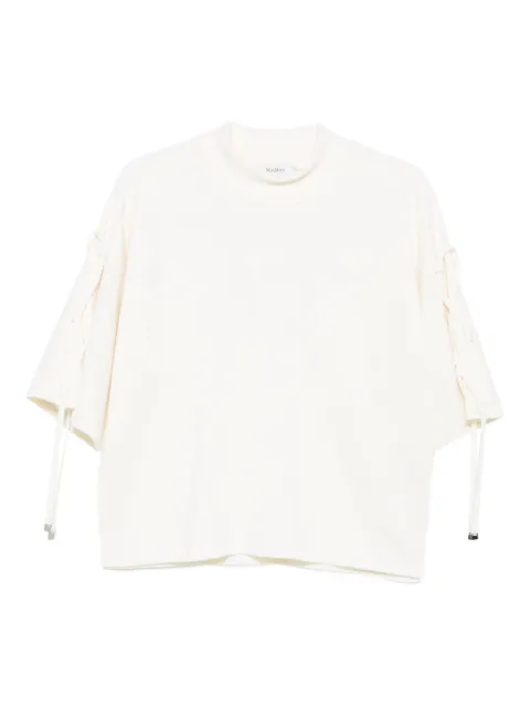 Max Mara lace-up drop-shoulder top
