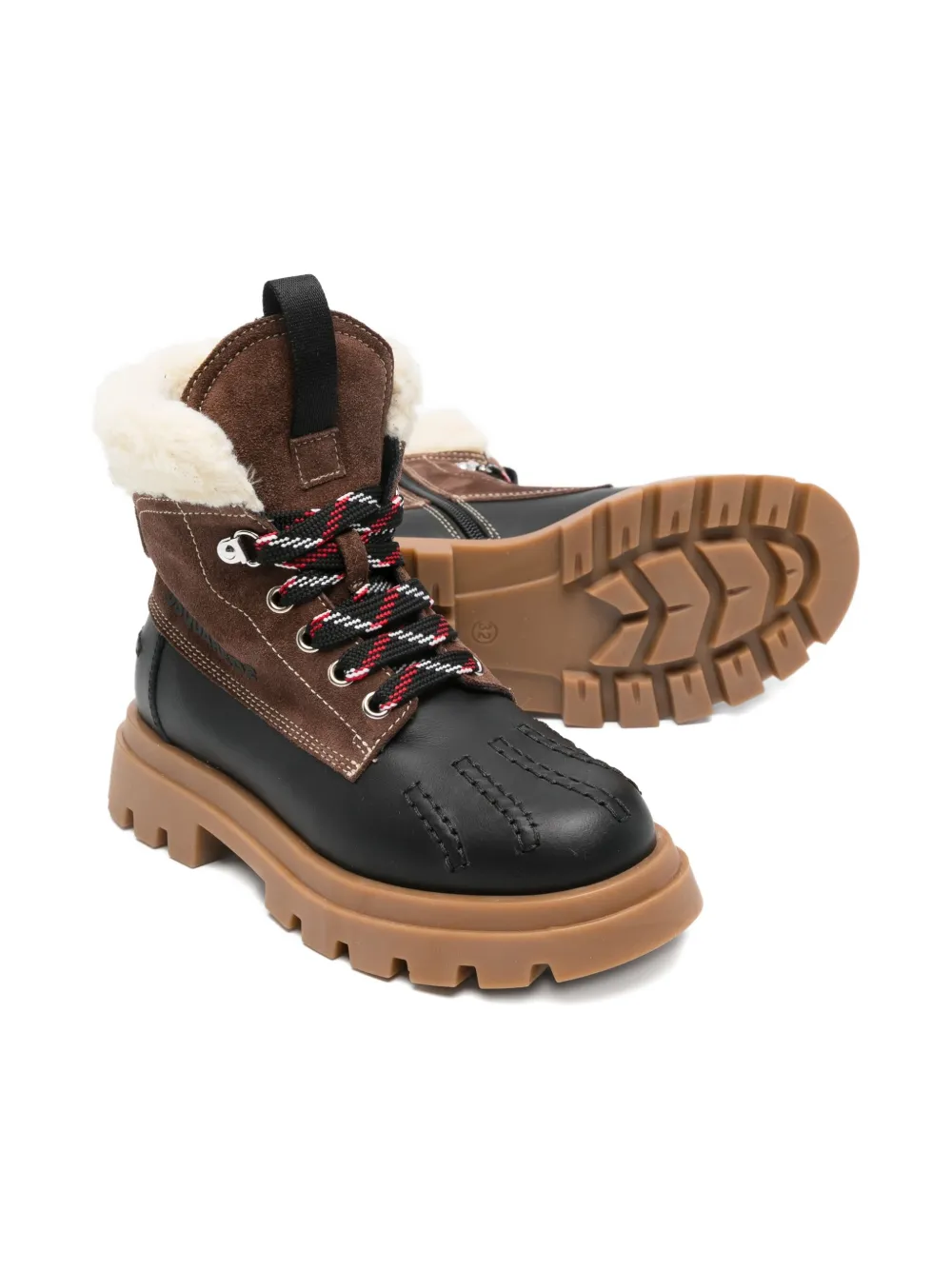 DSQUARED2 KIDS faux-shearling lace-up boots | Ankle Boots | Image 2