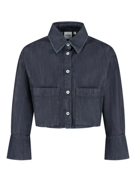Aspesi Kids denim pocketed shirt
