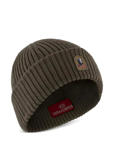 Parajumpers gorro tejido de canalé con parche del logo