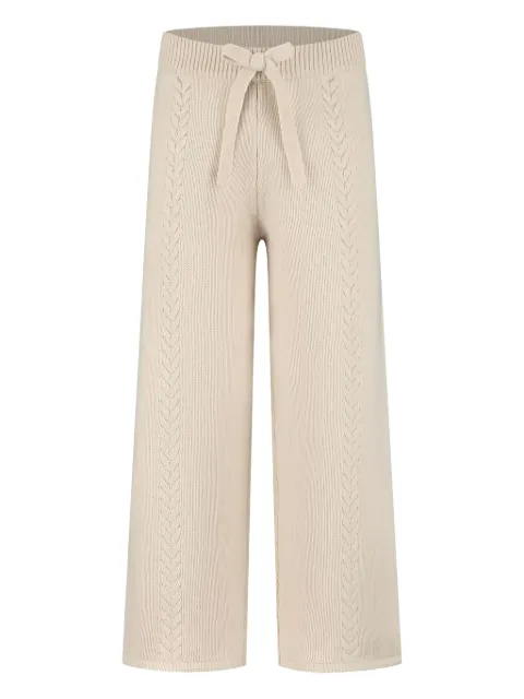 Donsje cable-knit drawstring casual trousers