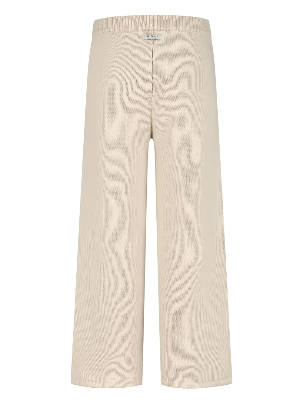 Donsje Cable-knit Drawstring Casual Trousers In Neutral