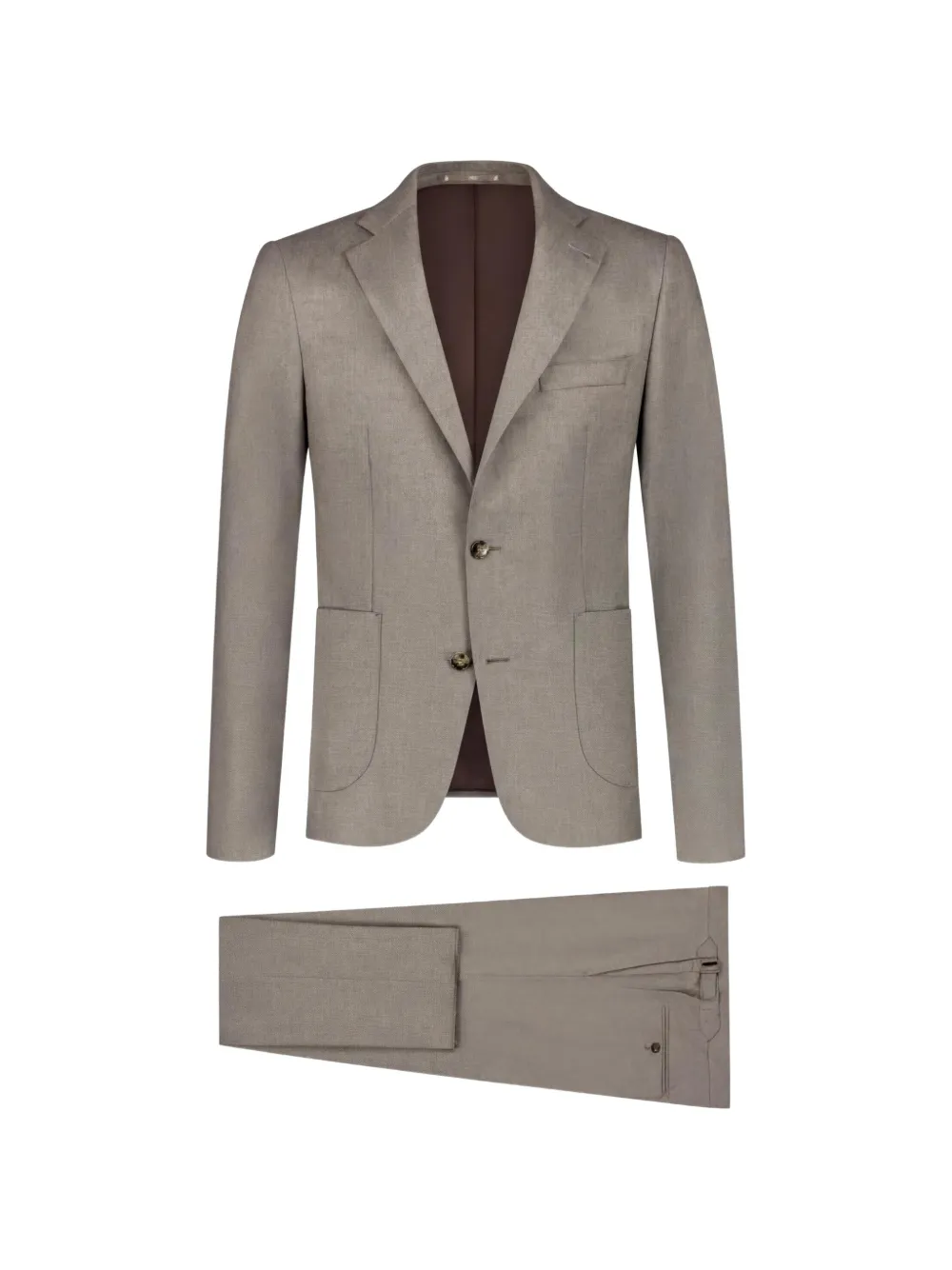 PAUL ZEIST single-breasted slim-fit suit - Toni neutri