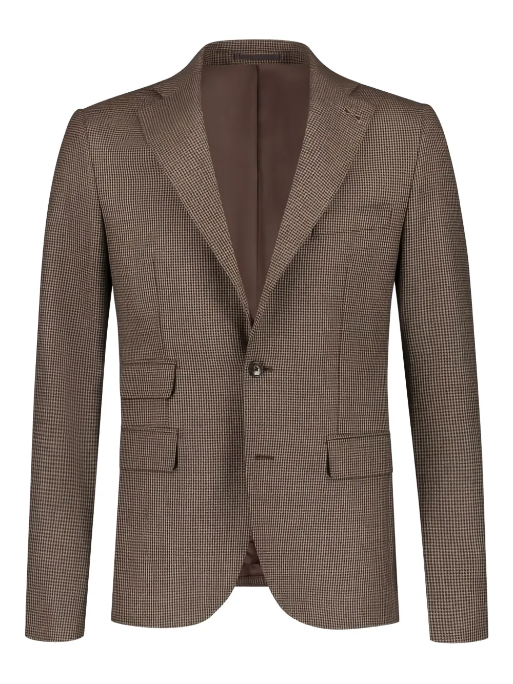 Paul Zeist Flap-pocket Suit In Brown