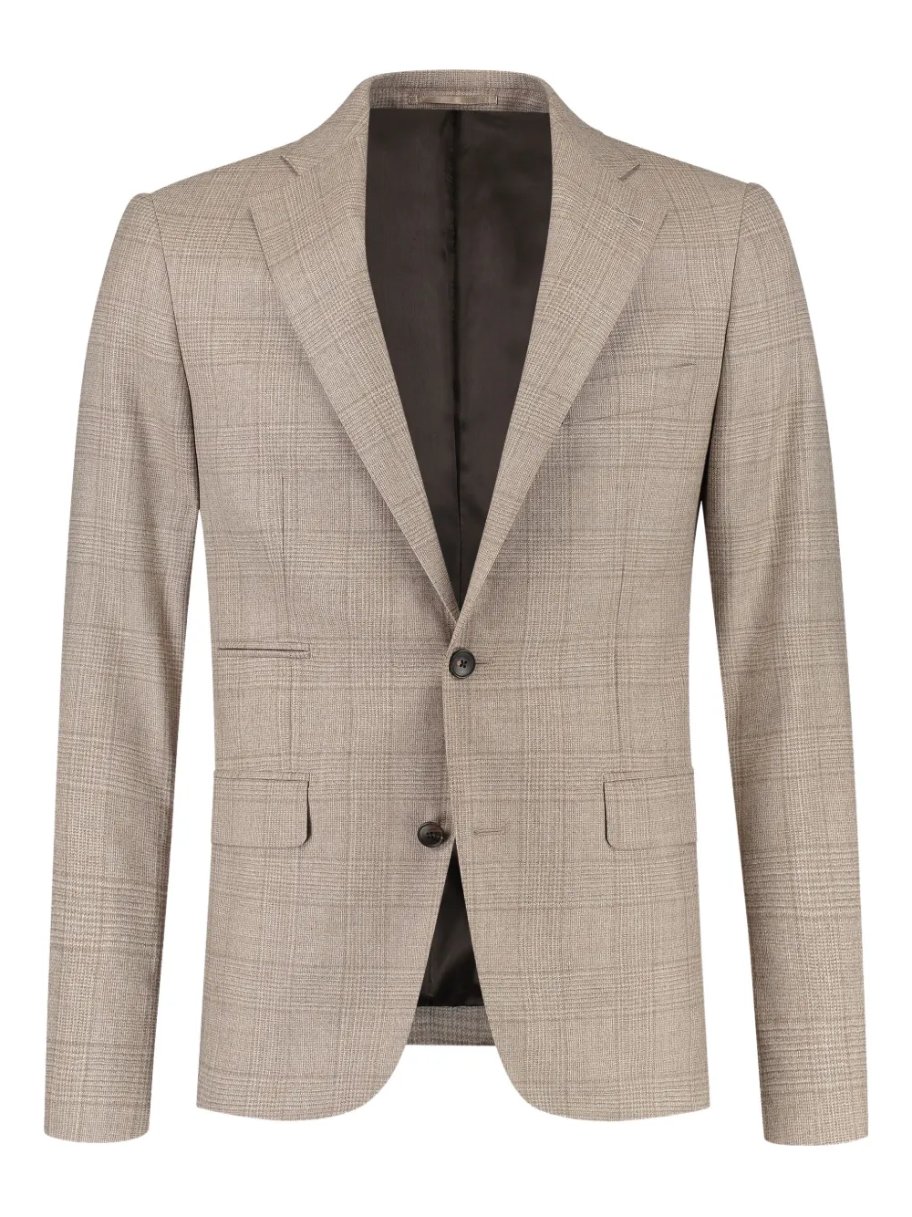 Paul Zeist Checked Suit In Neutral