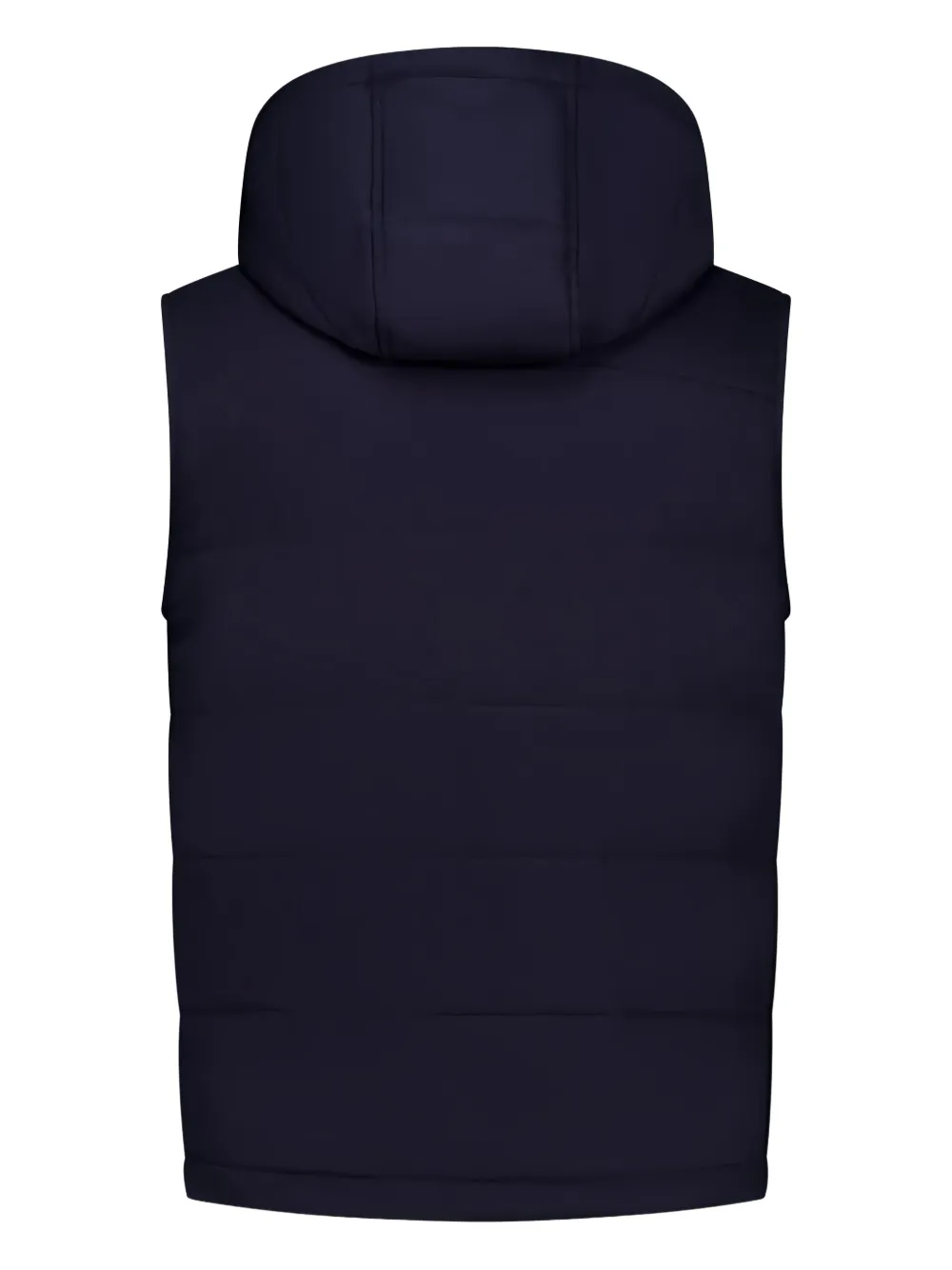 Doriani Hooded Quilted Gilet In Blue