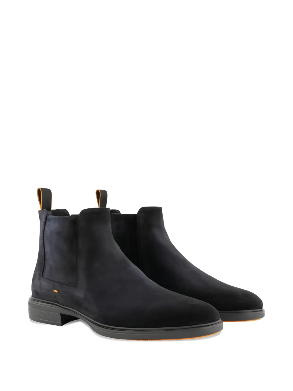 Santoni Suède chelsea laarzen met elastisch vlak Blauw