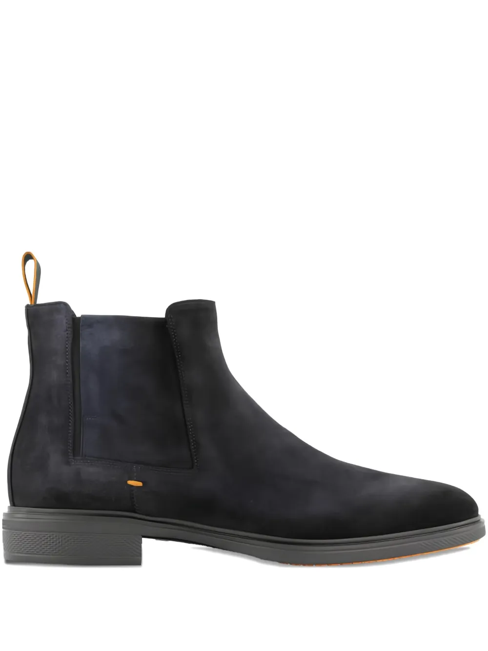 Santoni elastic-panel suede Chelsea boots Blue