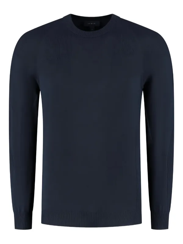 Sease Raglan-sleeve Crew-neck Sweater in Blue