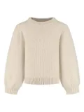 Donsje cable-knit balloon-sleeve sweater - Neutrals
