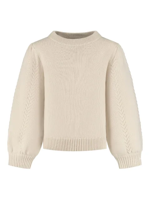 Donsje cable-knit balloon-sleeve sweater