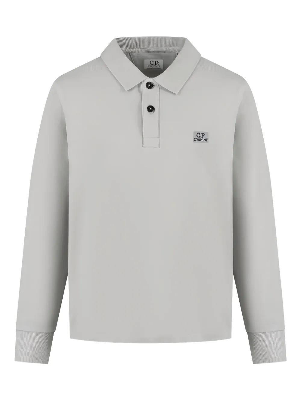 C.p. Company Long-sleeve Polo Shirt In Gray