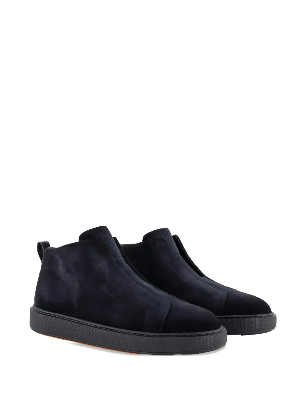 Santoni suede slip-on boots Blauw