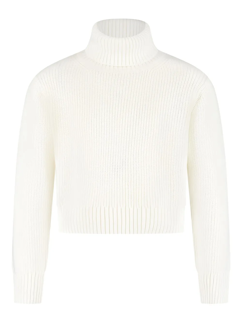 Aspesi Turtleneck Ribbed Sweater In White