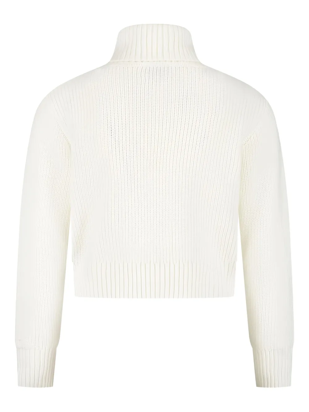 Aspesi Turtleneck Ribbed Sweater In White