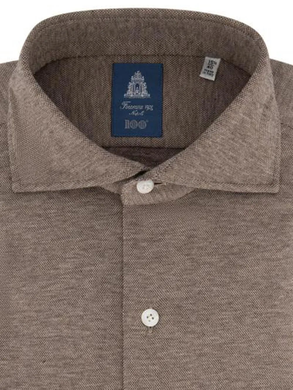 Finamore 1925 Napoli buttoned piqué shirt | Image 2