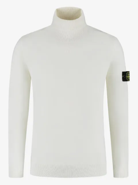 Stone Island logo-patch knit sweater