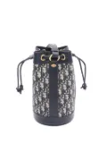 Christian Dior Pre-Owned 2000-2025 Small Oblique Canvas Drawstring backpack - Blue